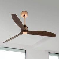 Energiespar Deckenventilator mit Fernbedienung JUST FAN Kupfer & Walnuss 128 cm