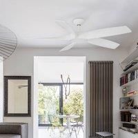 Cocos L ceiling fan with an LED light, DC, white