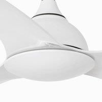FARO BARCELONA Sioux L ceiling fan, 3 blades, DC IP44, white