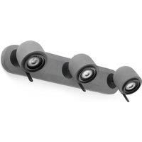 Stone 3 Light Indoor Adjustable Wall Spotlight Grey GU10