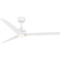 FARO BARCELONA Nu ceiling fan, LED lighting, white