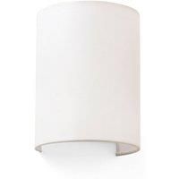 FARO BARCELONA Cotton wall light, curved, 20 x 15 cm, beige