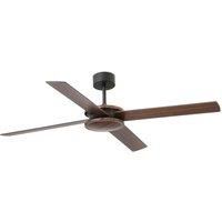 Polea ceiling fan, dark wood/black