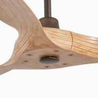 FARO BARCELONA Morea ceiling fan, DC, 3 blades light brown