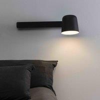 FARO BARCELONA Tila wall light, pivotable head, black
