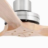 FARO BARCELONA Lantau XL ceiling fan matt nickel/pine