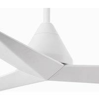Samos L ceiling fan, DC, 3 blades, white