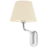 ETERNA Aplique CROMO E27 15W PANTALLA Beige
