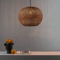 FARO BARCELONA Haka hanging light, rattan lampshade, 53 cm