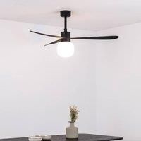 Amelia Ball ceiling fan, LED light, black