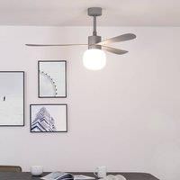 FARO BARCELONA Amelia Ball ceiling fan, LED light, grey