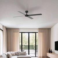 FARO BARCELONA Ceiling fan Rudder, DC motor, quiet, 132 cm, wood