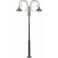 Nautica 2 Light Lamp Post Rust Brown E27