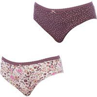Janira Pack of 2 Women/'s Brislip Cotton Panties 1031033. Brislip-Type Panties, Women/'s Cotton Panties, Women/'s Underwear Dark Violet