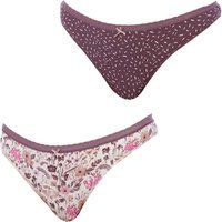 Janira  1031248-PRINT  women's Tanga briefs in Purple
