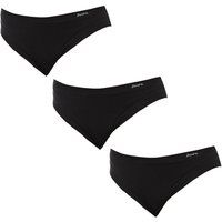 JANIRA Pack of 3 Essential Brislip Model Panties, Black/White, M