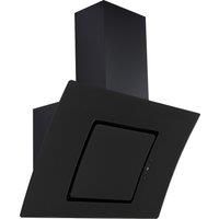 Culina UBCUR70BK 70cm Curved Angled Chimney Hood in Black Touch Contro