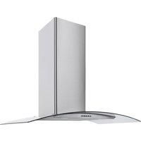 Culina CG70SSPF 70cm Curved Glass Chimney Hood in St Steel