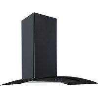 Culina CG90BKPF 90cm Curved Glass Chimney Hood in Black