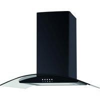 Cata 60cm Curved Extractor Hood in Black Aluminium