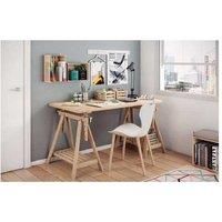 Solid Pine Architect Trestle Table Base - Durable Living Room Workspace Stand
