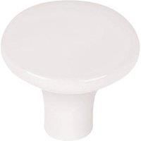 Decorative Round Cabinet Knobs White 30mm 6 Pack (335HP)