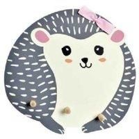 PRICE DROP! MDF Hedgehog Wall Coat Rack - White & Grey, Compact Bedroom Storage, Modern Scandi Style