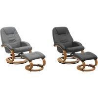 Ergonomic Executive Office Reclining Chair with Footstool - 2 Colours