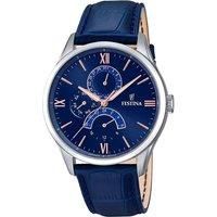 Festina Men's Quartz Watch with Blue Dial Analogue Display and Blue Leather Strap F16823/3