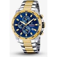 Festina F20562/2 Men's Blue Dial Two Tone Steel Bracelet Watch
