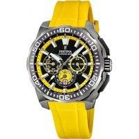 Festina Chrono Bike 2025 (45.5mm) Yellow & Black Dial / Yellow Rubber F20725/1