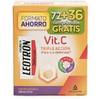 Leotron Vitamin C triple action effervescent tablets 72 + 36 as a gift #Orange