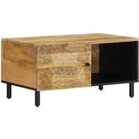 Berkfield Home Coffee Table 80x50x40 cm Solid Wood Mango in Brown | Size: 80 x 50 x 40 cm