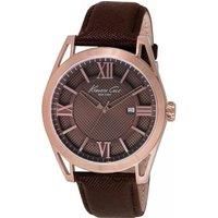 Kenneth Cole REACTION Men Analogue Quartz Watch with Leather Strap IKC8073