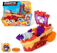 PIRATIX, ADVENTURE WORLD Sea Crusher - Pirate Ship in the shape of a crab, includes 1 pirate ship, 1 Piratix, 1 treasure, 1 accessory, 1 cannon and 1 projectile