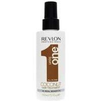 Revlon UniqONE Professional Leave In Conditioner, Gifts For Women / Men, Vegan Hair Treatment For Shine & Frizz Control (150ml) Coconut, All Hair Types
