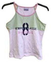 REEBOK LADIES NEWPORT CLASSIC SLEEVELESS TOP SIZE UK 14 STRETCH LOGO CAMI WHITE