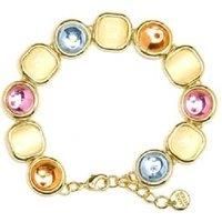 18K Gold Plated Adjustable Multicoloured Crystal Bracelet - Luxenter Mantis, 18.5cm + 4cm Extension, Statement Bangle