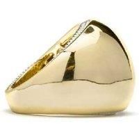 Luxenter Eharbel 18ct Yellow Gold Statement Women's Ring - Modern Stackable Band