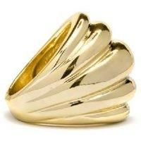 Luxenter Abalt 18ct Yellow Gold Statement Women's Ring - Bold Designer Gold Band