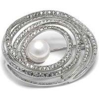 LUXENTER Telah Rhodium-Plated Cubic Zirconia Statement Bracelet - Silver Finish, Adjustable, Bold Style