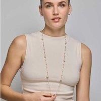 Luxenter Xyaz 18k Gold Pearl Pendant Necklace, 92cm - Elegant Long Chain Jewellery for Women