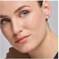 Luxenter Nusxus Silver Cubic Zirconia Drop Earrings - Rhodium Plated, Lightweight, Secure Clasp