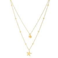Luxenter Stik 18ct Gold Plated Minimalist Pendant Necklace - Modern Gold Jewellery