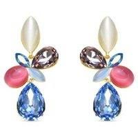 Luxenter Kaya 18ct Gold Drop Earrings - Timeless Polished Finish, Unique Designer Jewellery