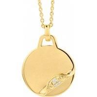 Secrecy Women/'s Necklace 925 Sterling Silver 18K Gold Plated Soul Sister with "Natural Diamond"