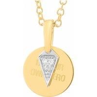 Secrecy Women/'s 925 Sterling Silver 18K Gold Plated Hero Necklace with "Natural Diamond"