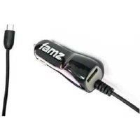 Black Micro USB Car Charger 1200mAh - Universal Fast Charging Power Bank for Android & More, Compact Travel Accessory with Warranty