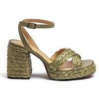 Castaner Valeriette Braided Chunky Sandal - Olive Green
