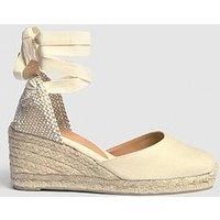 CastaÃ±er Women's Carina Wedged Espadrille Sandals - Ivory - UK 6